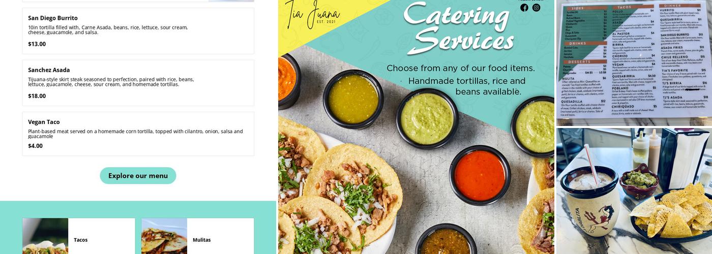 Tia Juana Menu