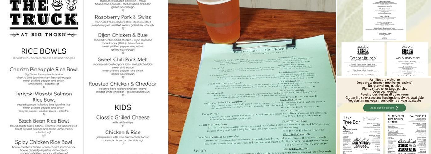 Big Thorn Farm & Brewery Menu