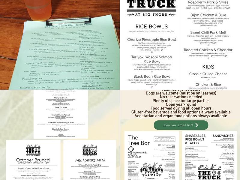 Big Thorn Farm & Brewery Menu