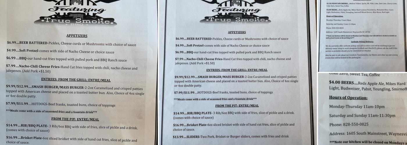 The Atlas Grill Menu