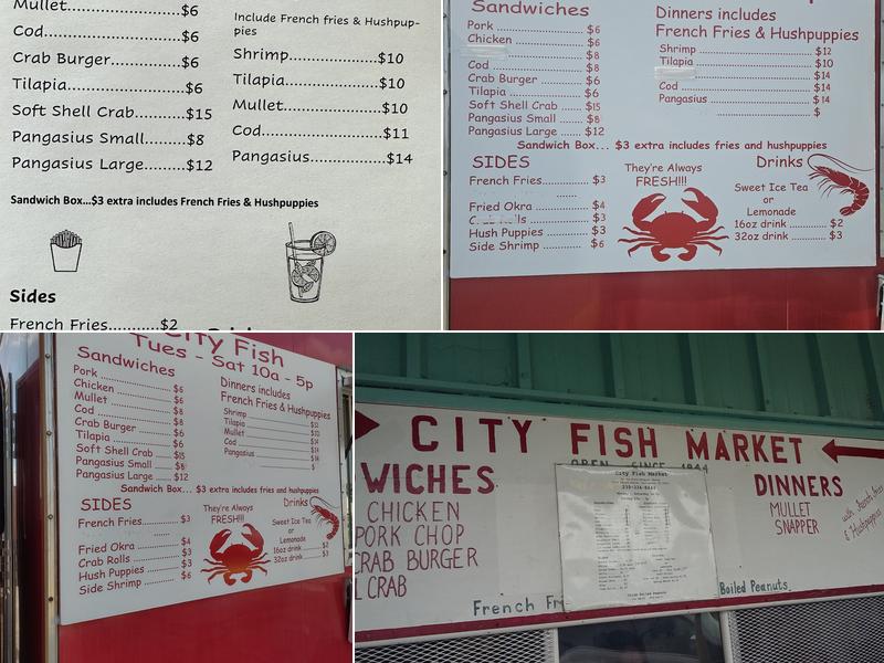 City Fish Menu