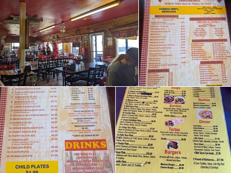 El Rey De Poteet Menu