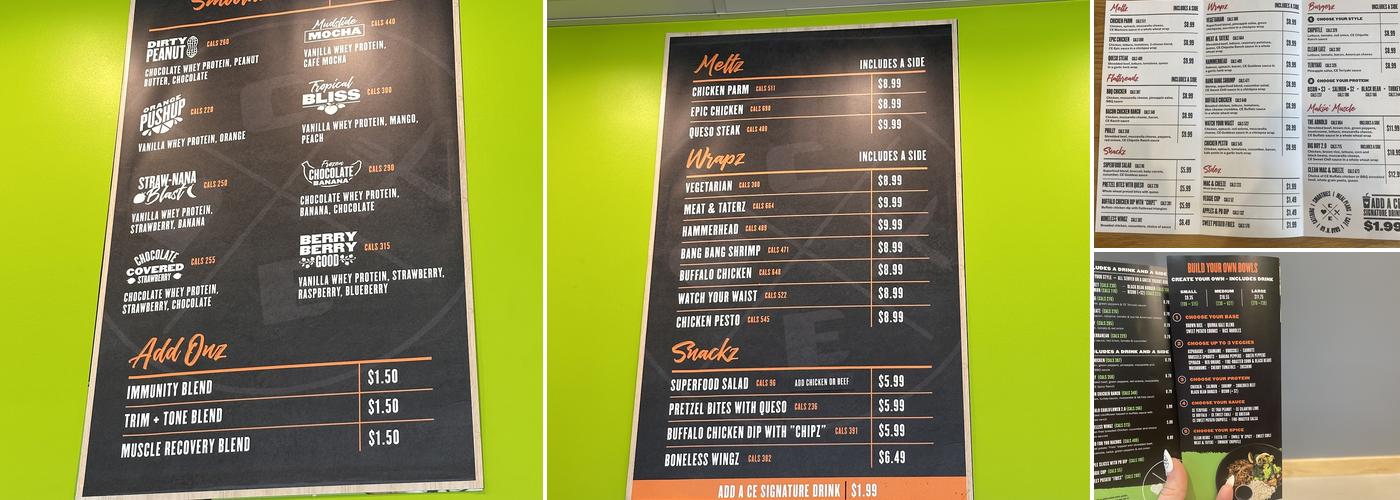 Clean Eatz Menu