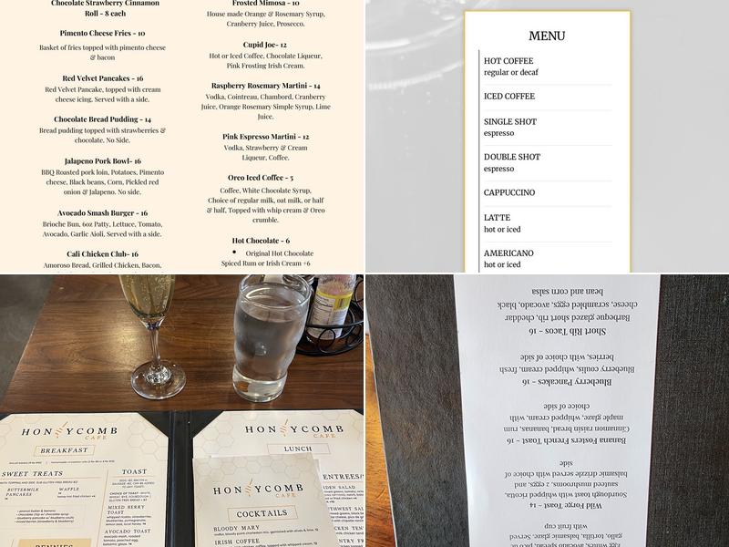 Honeycomb Cafe Menu