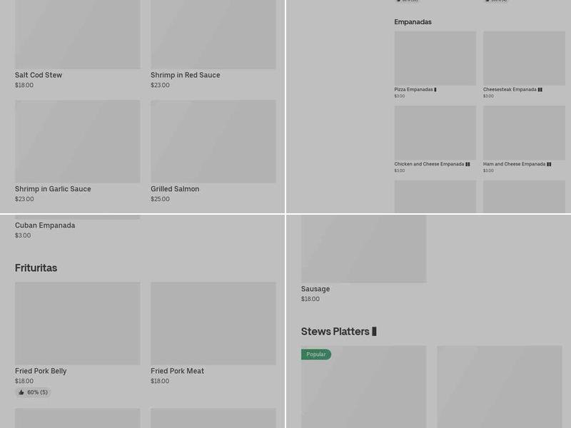 La Tierra Del Caribe Restaurant Menu