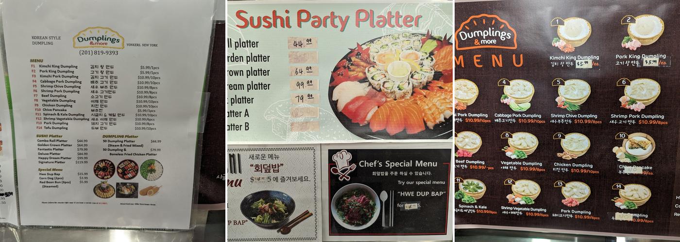 Dumplings & More Menu