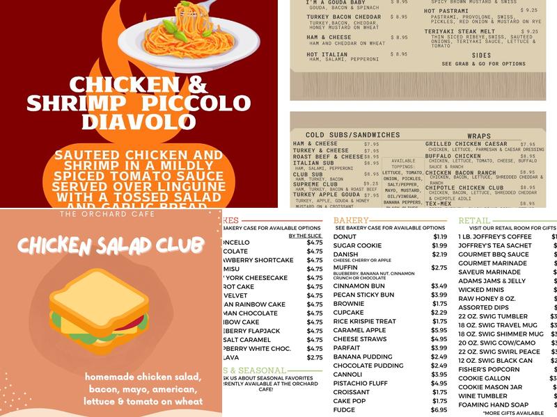 The Orchard Cafe Menu