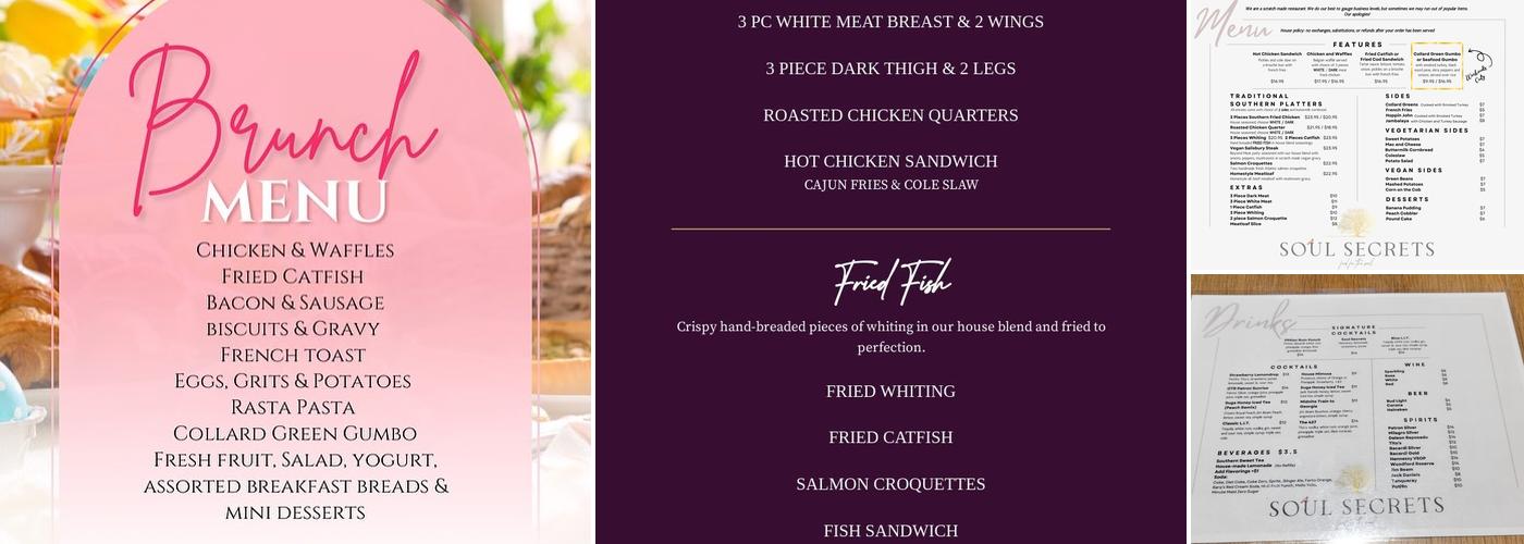 Soul Secrets Menu