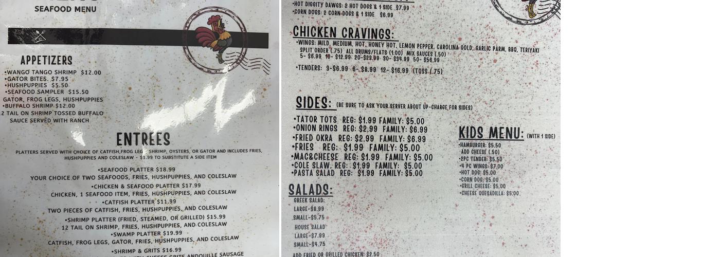 Ford Restaurant Menu