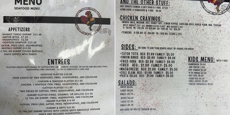 Ford Restaurant Menu