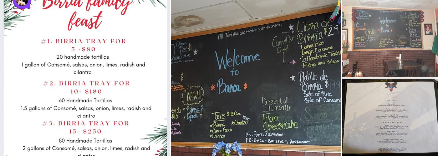 Barca Restaurant Menu