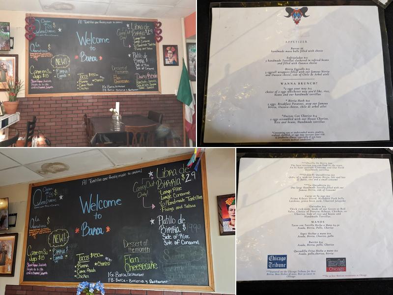 Barca Restaurant Menu