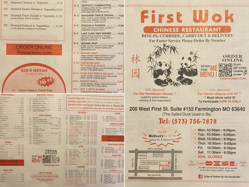 First Wok - Farmington Menu