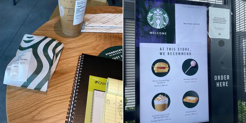 Starbucks Menu
