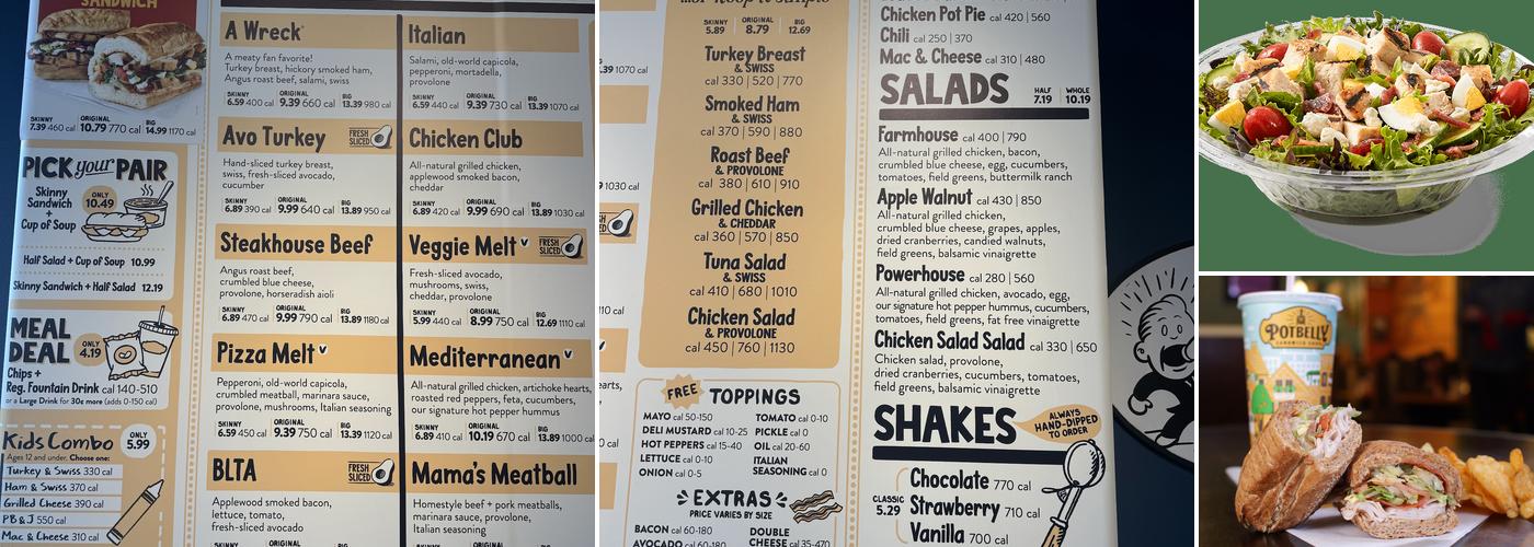 Potbelly Menu