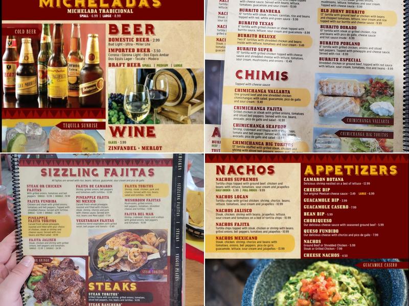 Los Toritos Menu