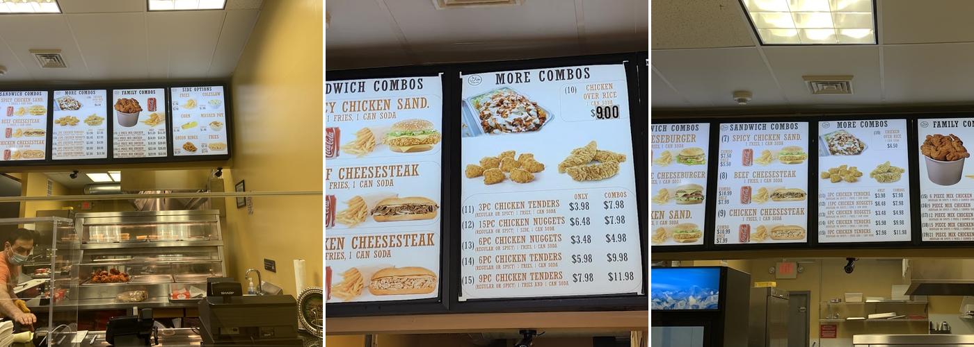 Philly Fried Chicken (Halal) Menu