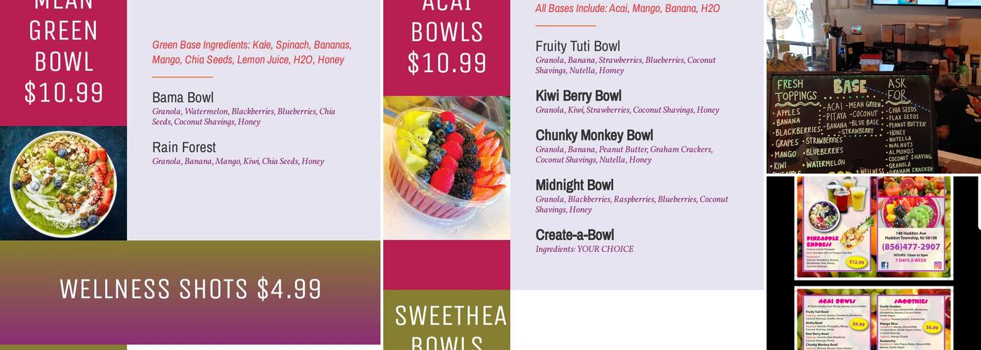 Acai cafe Menu