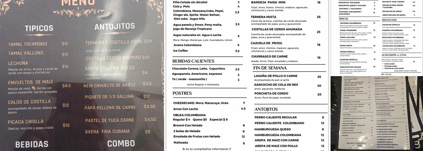 Lechoneria New York Menu