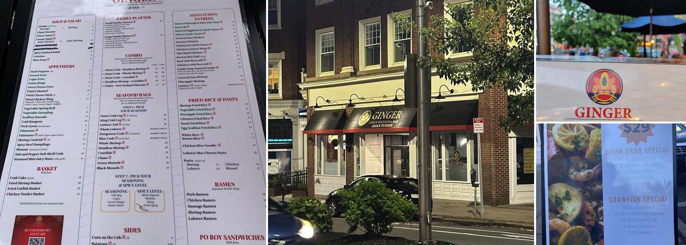 Ginger Cajun Menu