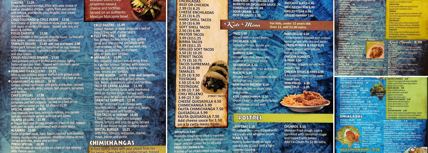 Oaxaca Menu