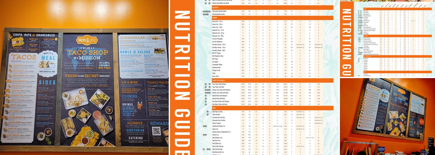Tacos 4 Life Menu