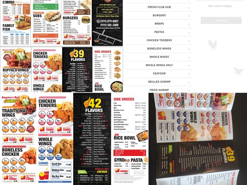 America's Best Wings Menu