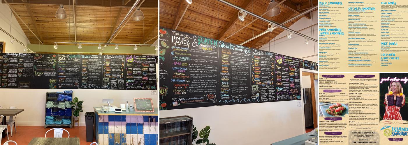 Coastal Smoothie Cafe Menu