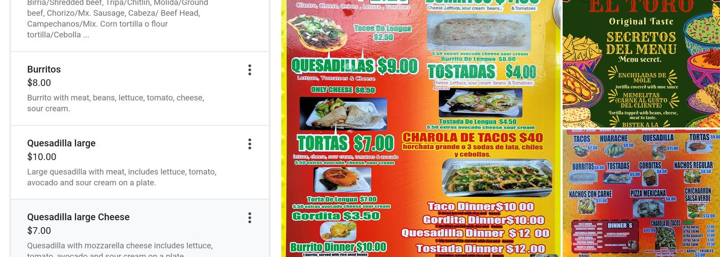 Taqueria Campechano Menu