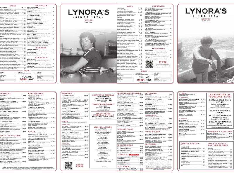 Lynora's WPB Menu