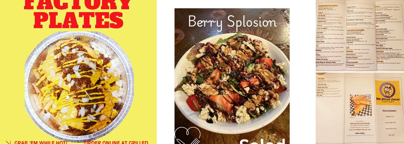 The Grilled Cheese Factory Roc Menu