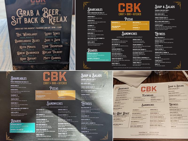 CBK Menu