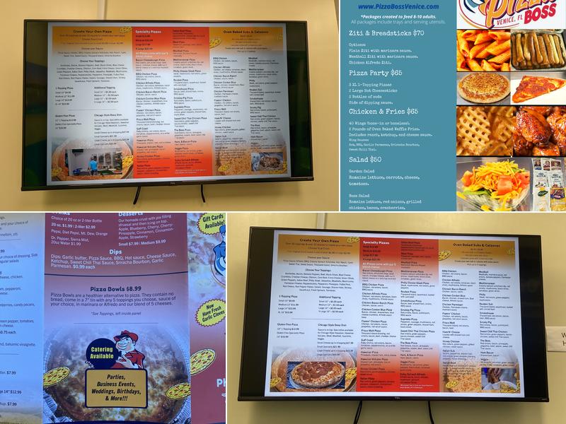 Pizza Boss Menu