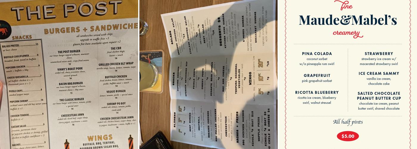 Agea at The Commons Menu