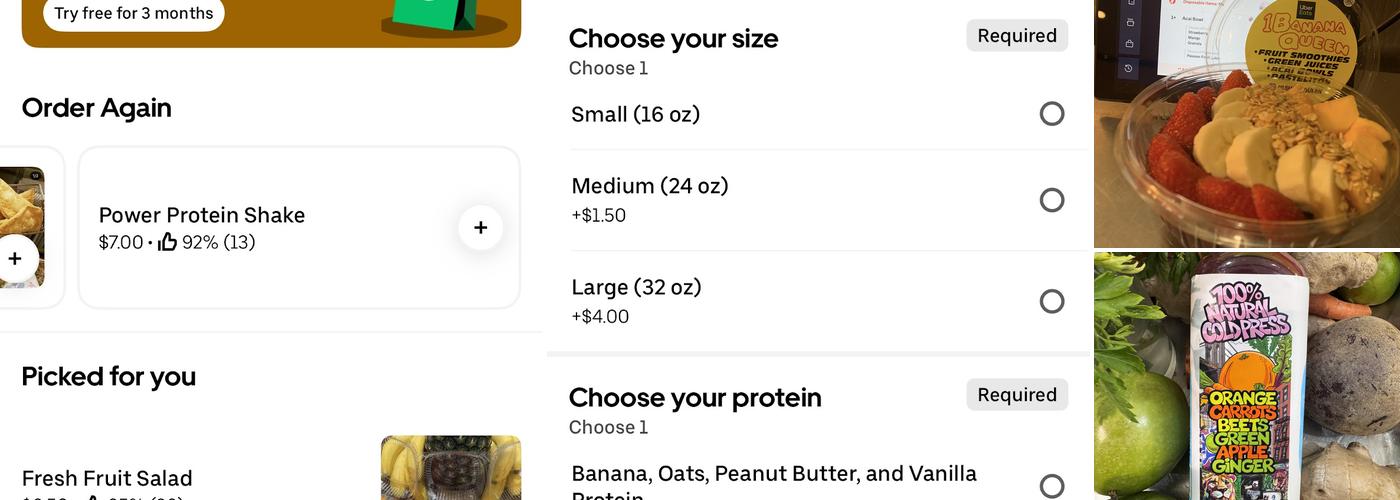 Banana Queen Menu