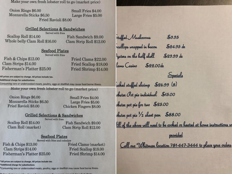 Nautical Mile Market Menu