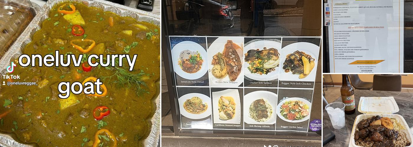 Oneluv Reggae Cafe Menu