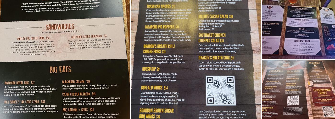 Guy Fieri's American Kitchen & Bar Menu