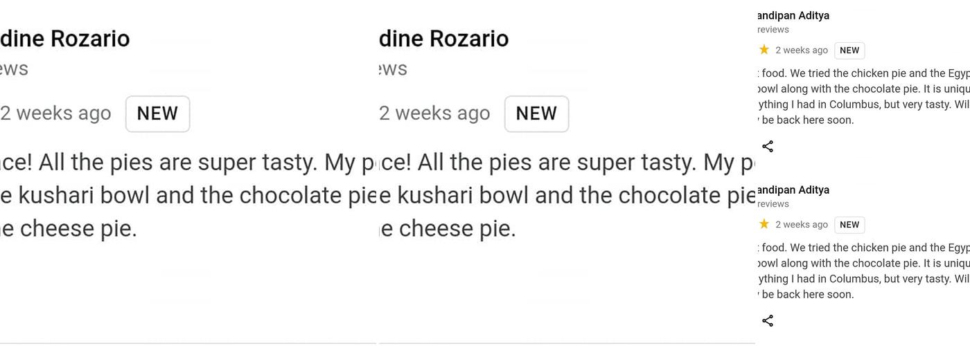 Piez Express Menu