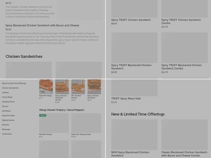 Popeyes Louisiana Kitchen Menu