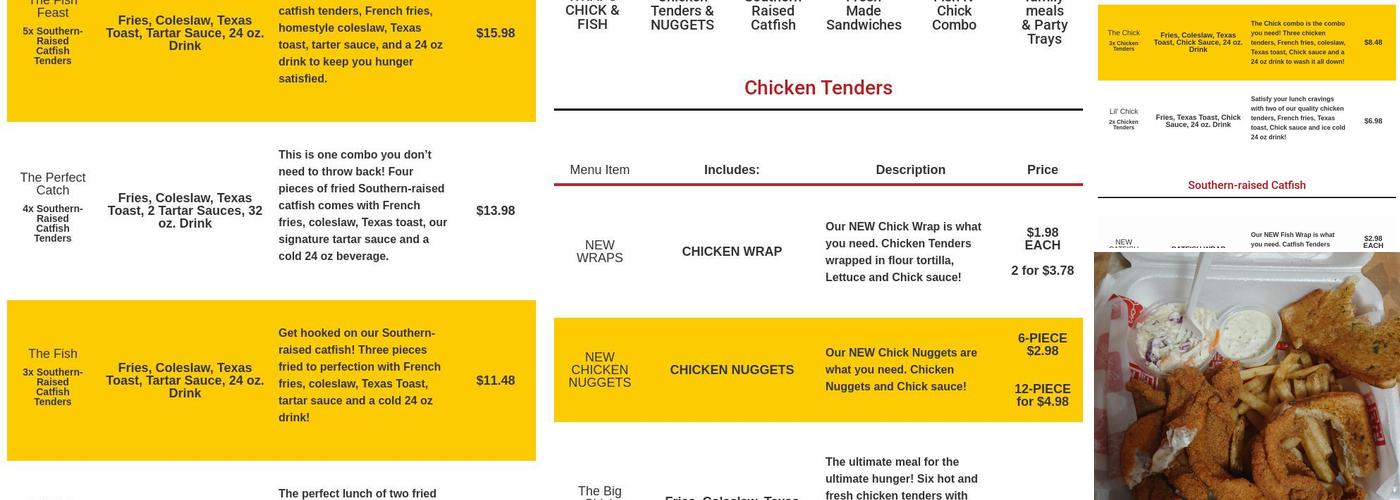 FishNChick Menu