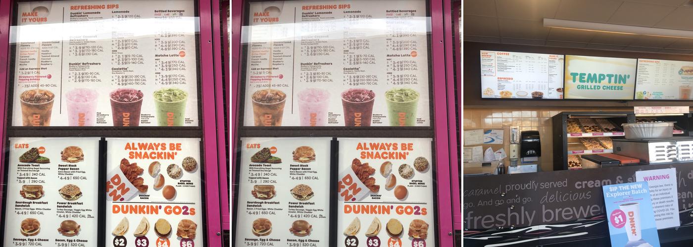 Dunkin' Menu