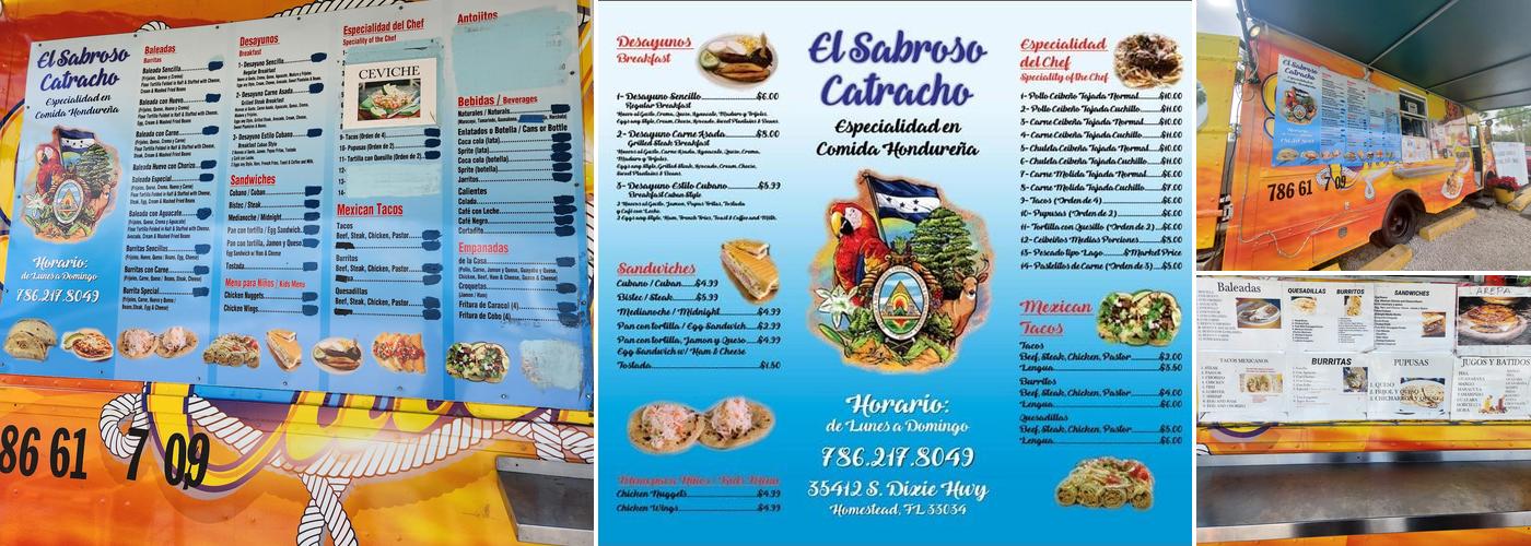 EL SABROSO CATRACHO Menu