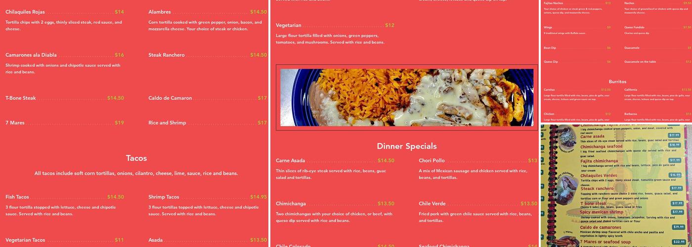 The Compadres Menu