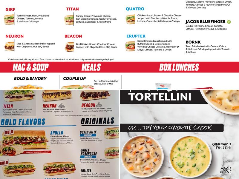 Erbert and Gerberts Menu