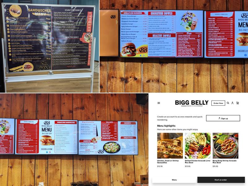 Bigg Belly Menu