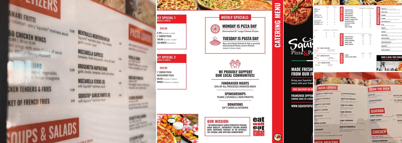 Squisito Pizza & Pasta - Christiana Menu