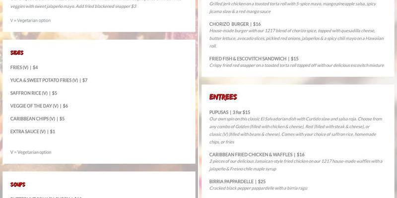 Kitchen 1217 (inside Cloud Kitchen) Menu