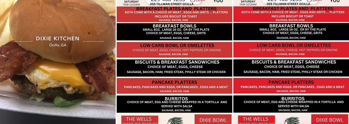 Dixie Kitchen Menu
