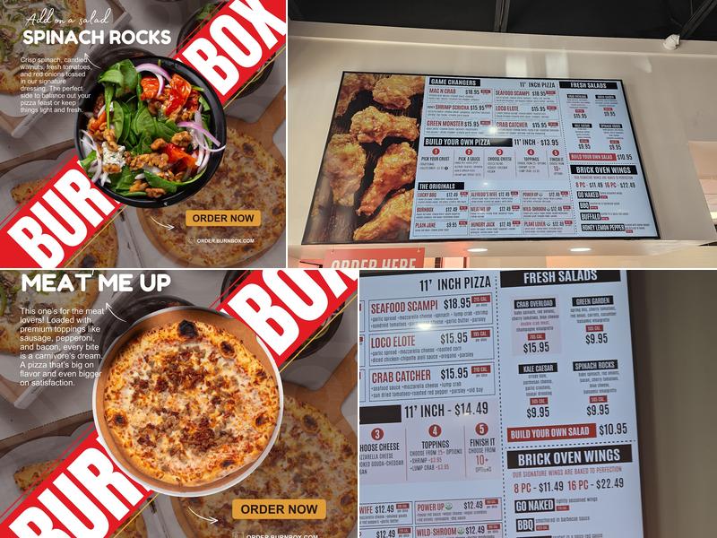 BurnBox Pizza Menu